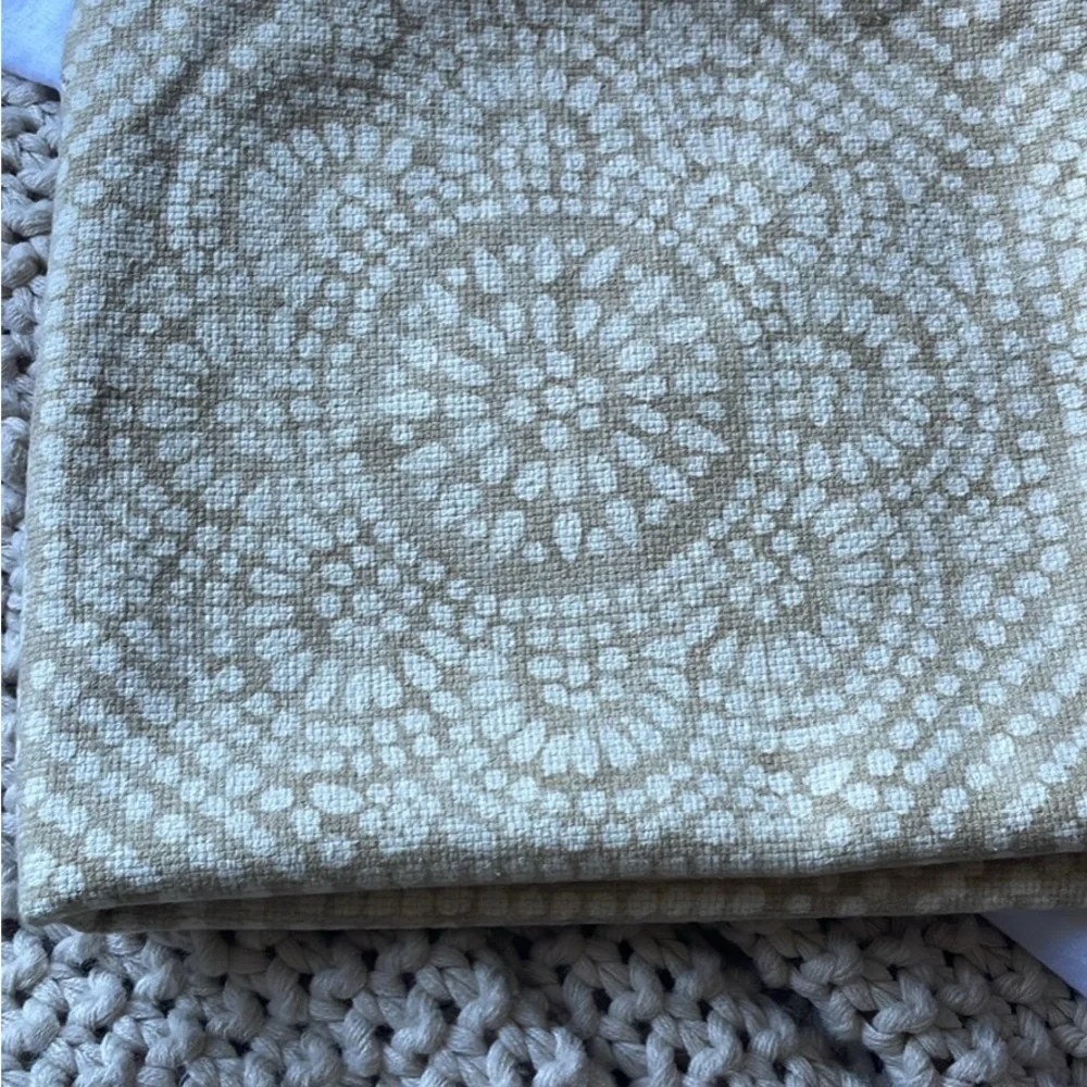 Pottery Barn Neutral Taupe and Cream Pillow Cover 22x22